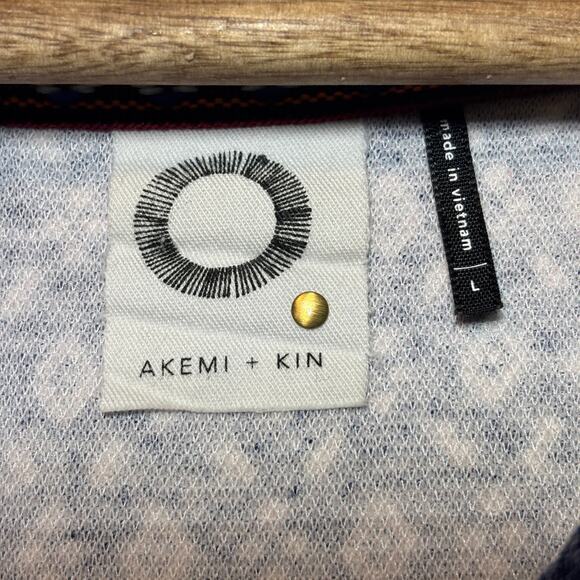 Anthropologie Akemi Kin Boho Dress M Blue Red Embroidered Artsy Indie Folk - Picture 4 of 9